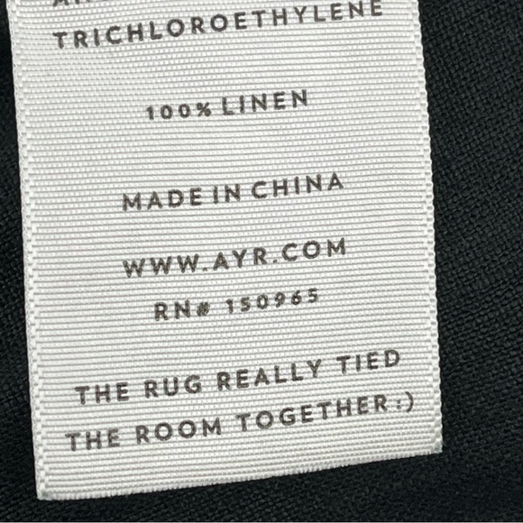 AYR S Al Fresco Black Linen Pants wide leg 0013 pleated elastic waist pull the - Picture 9 of 12